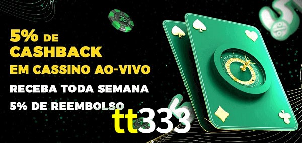 Promoções do cassino ao Vivo tt333